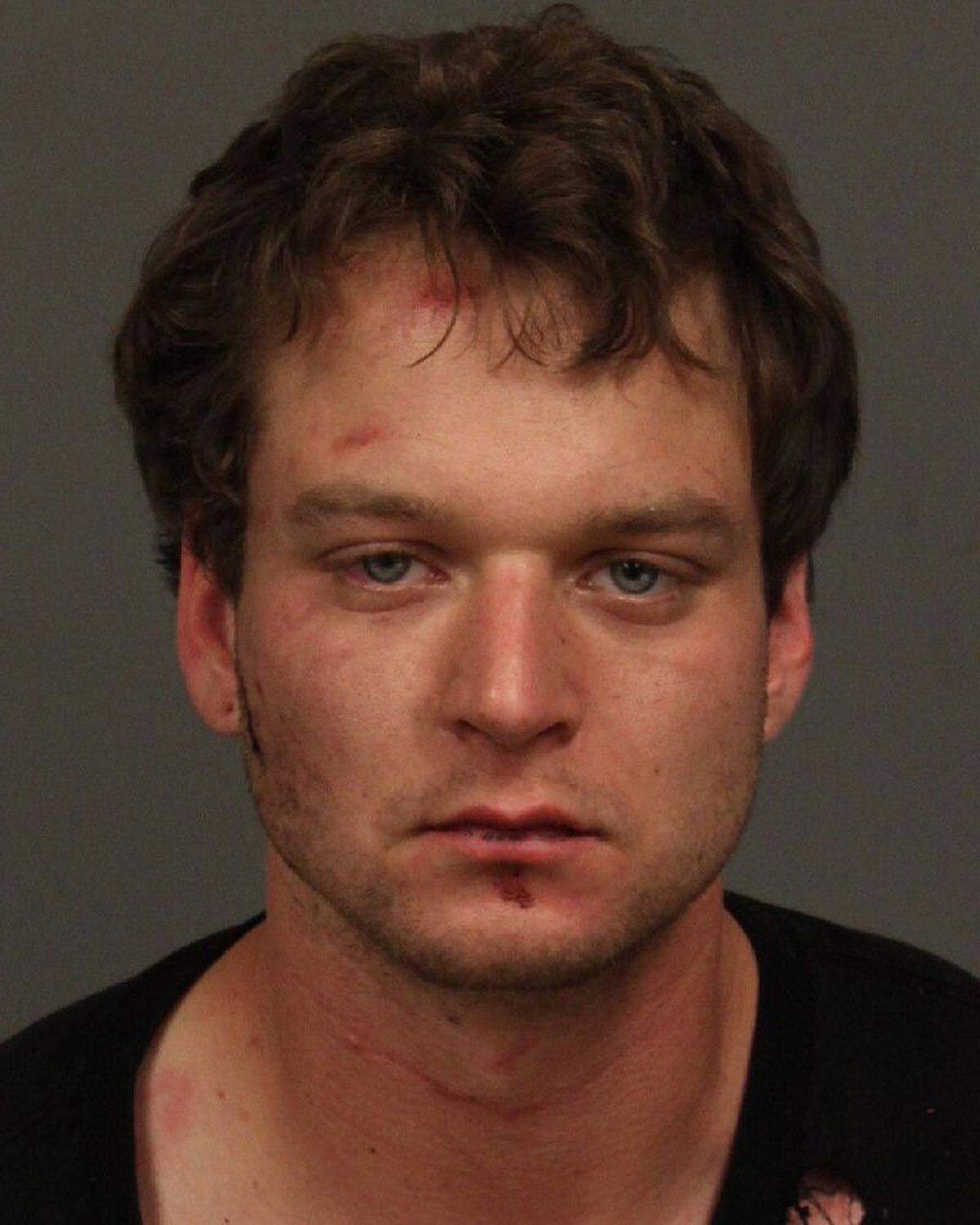 Eric James Abril after he was arrested in San Luis Obispo in May 2014 for allegedly kicking a downtown business employee in the head.