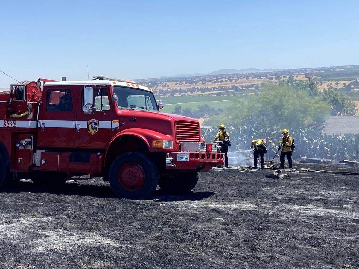 Cal Fire responded to an 11-acre fire in San Miguel on Aug. 20, 2024.