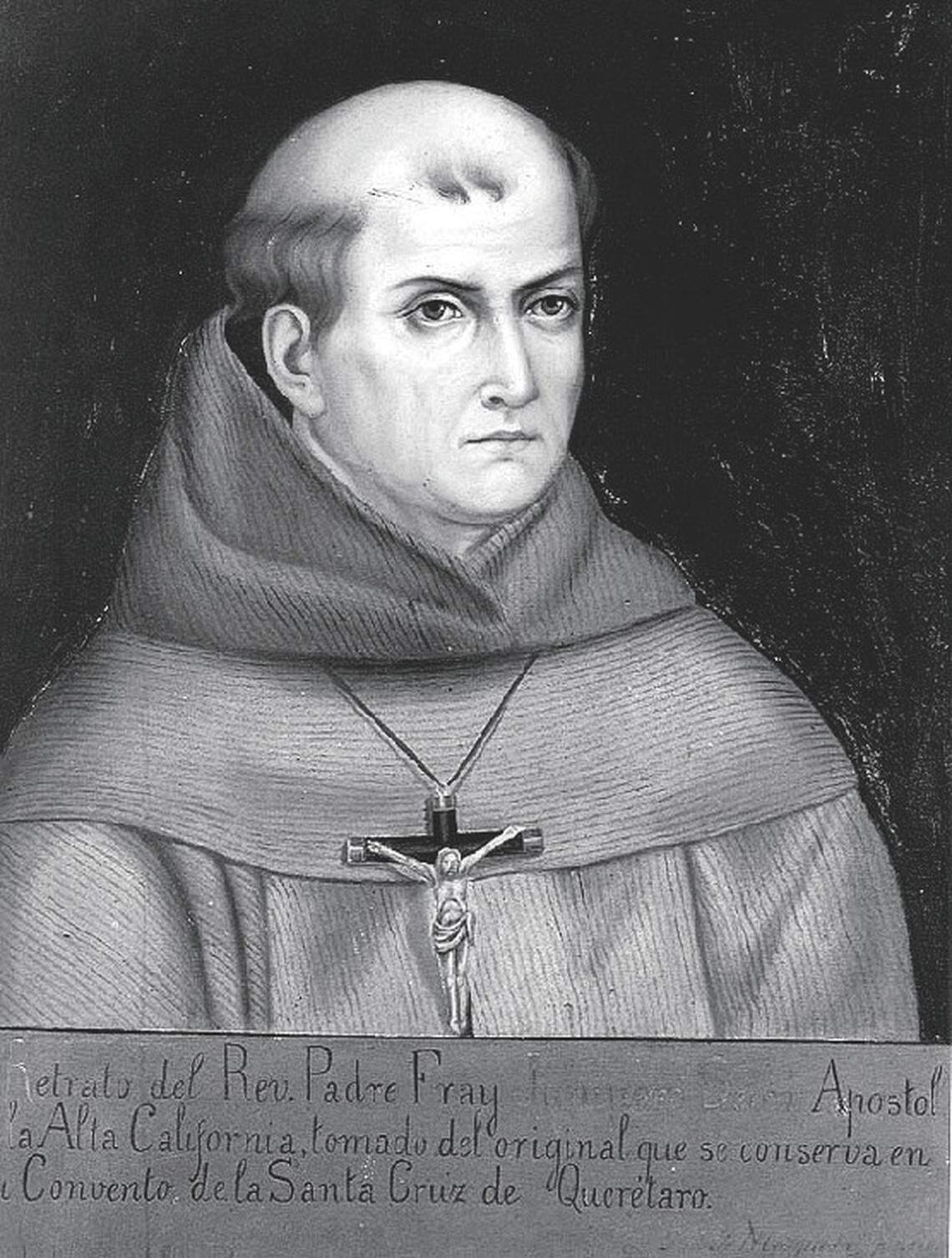 Father Junipero Serra in 1768, shortly before his arrival in California.