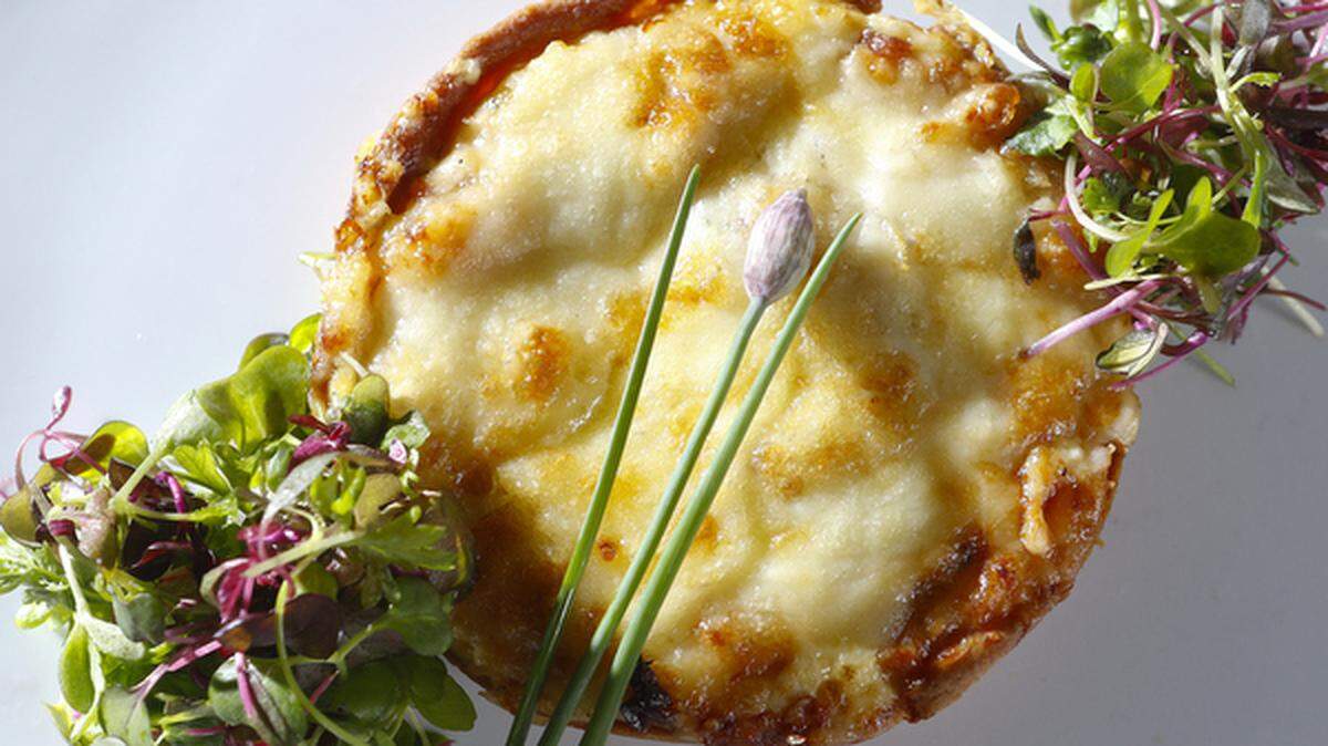 Erich Koberl, executive chef at Koberl at Blue in San Luis Obispo, created this rustic onion and Gruyere cheese tart.