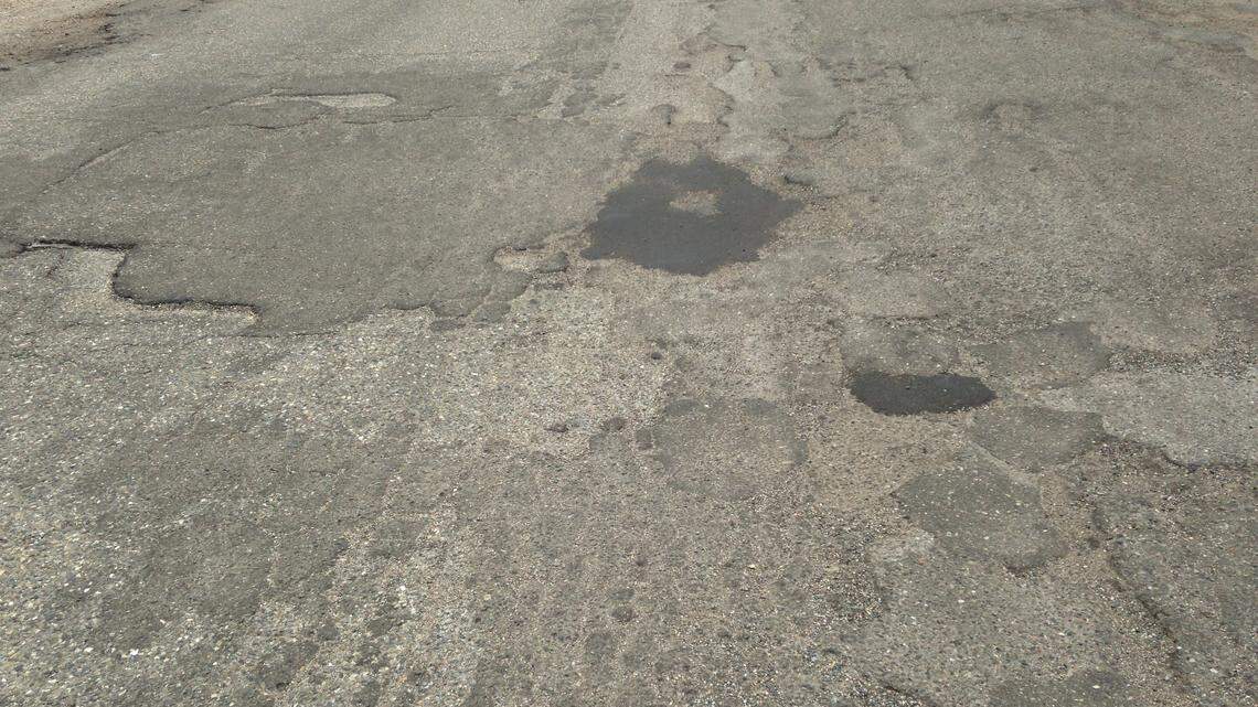 An example of Grover Beach's failing streets.