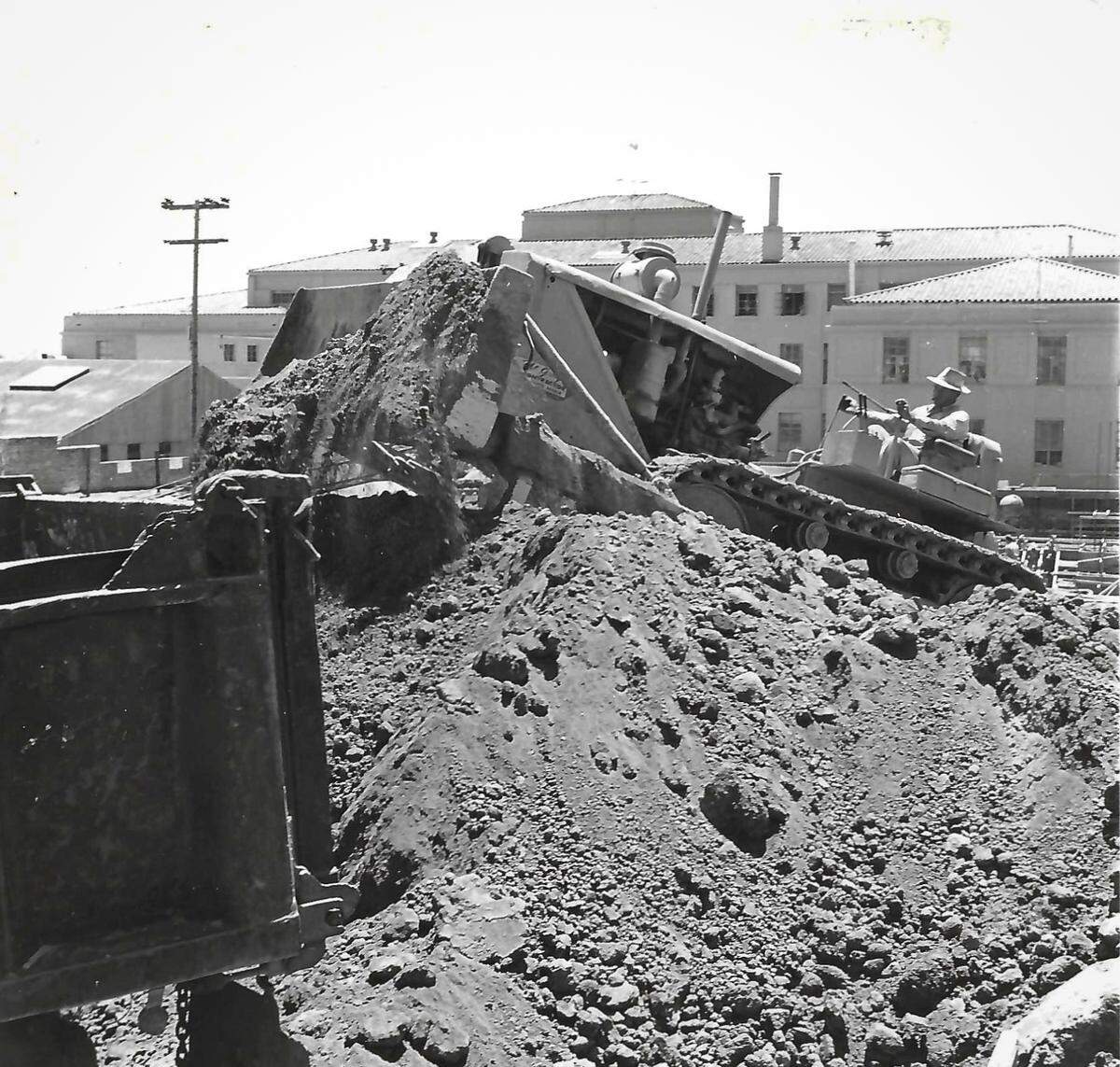 Construction progresses on San Luis Obispo County’s Courthouse Annex in December 1963. The $1 million mid-century modern building on Palm Street was designed by John Badgley and opened in July 1964.