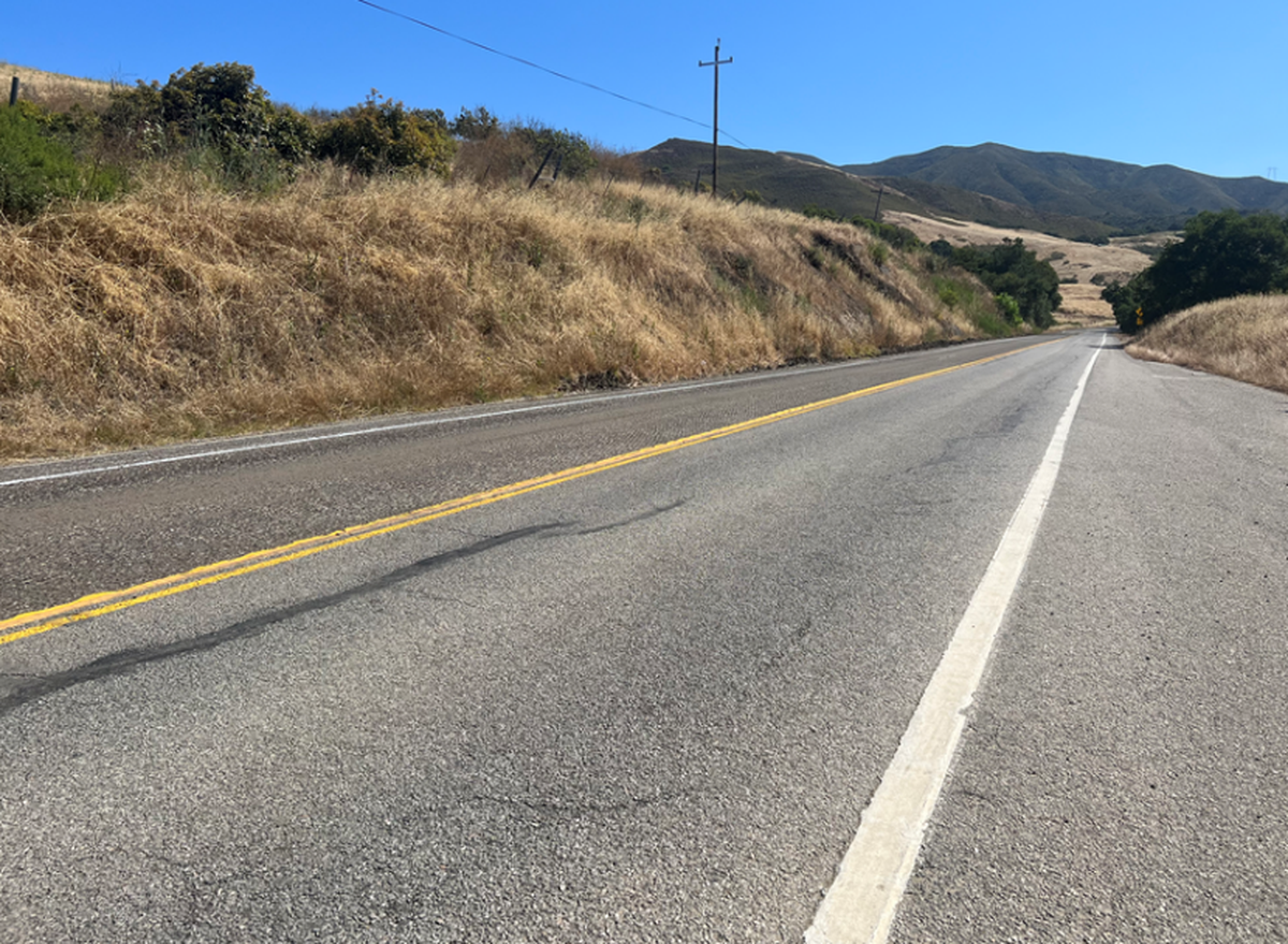 Asphalt grinding performed in the southbound lane.
