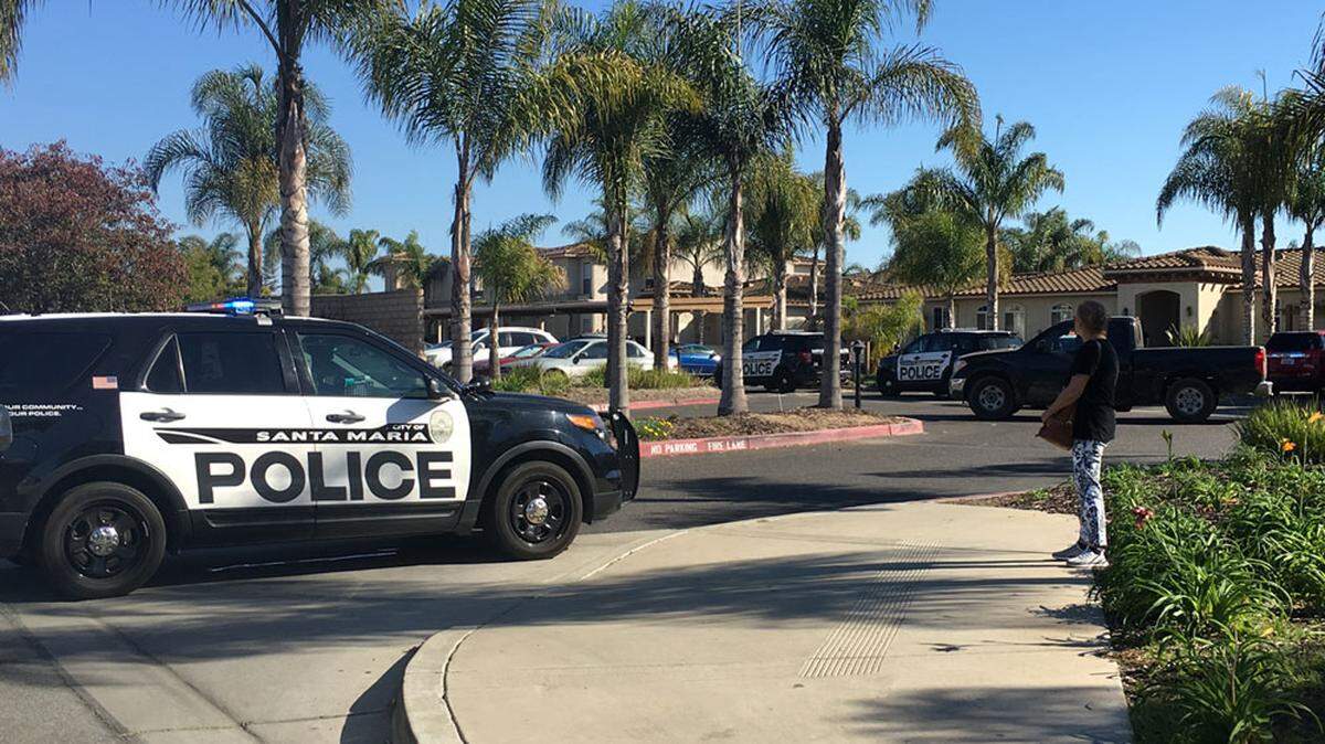 Santa Maria police converged on a condominium complex in the 300 block of East McCoy Lane Saturday afternoon after receiving a report of a shooting. One person reportedly was taken to the hospital.