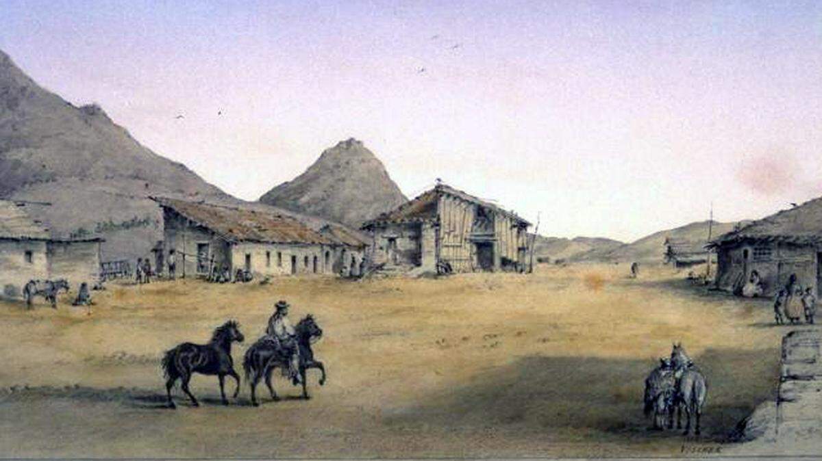Outskirts of the town San Luis Obispo when it was known as Barrio del Tigre (town of the wildcat).