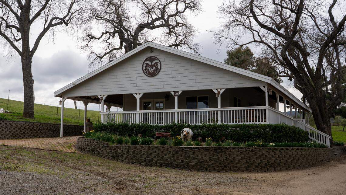 Creston Manor, a 577-acre property on Calf Canyon Road, is up for sale for around $7 million, pictured here Monday, Feb. 9, 2026. The property was once owned by "Jeopardy!" host Alex Trebek and includes 22 acres of vineyard vines, farm land and several residences.