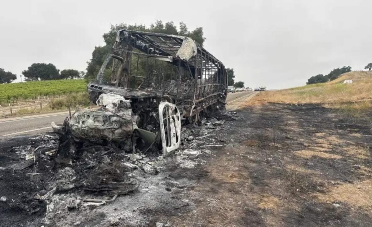 At least one person was killed and 14 were injured after a wrong-way vehicle collided with a bus on Highway 101 north of Los Alamos the morning of June 26, 2026.