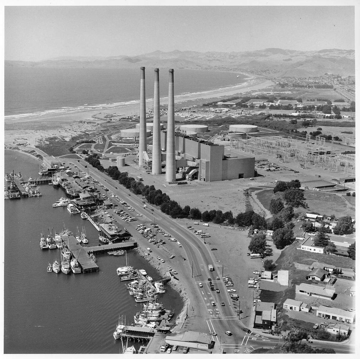 The Morro Bay power plant in the 1960s. Photo courtesy of the History Center of San Luis Obispo County