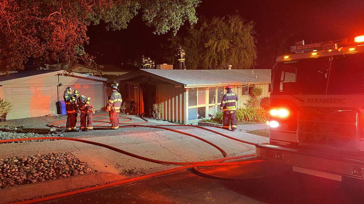 A person was displaced after their San Luis Obispo home caught on fire early Sunday, Jan. 9, 2022.