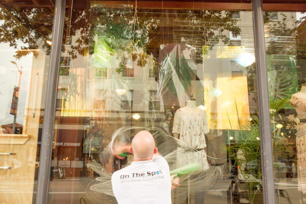 Jeremiah Hickey, co-owner of On The Spot Window Cleaning in Grover Beach, recently won the inaugural Window Cleaning World Cup in London.