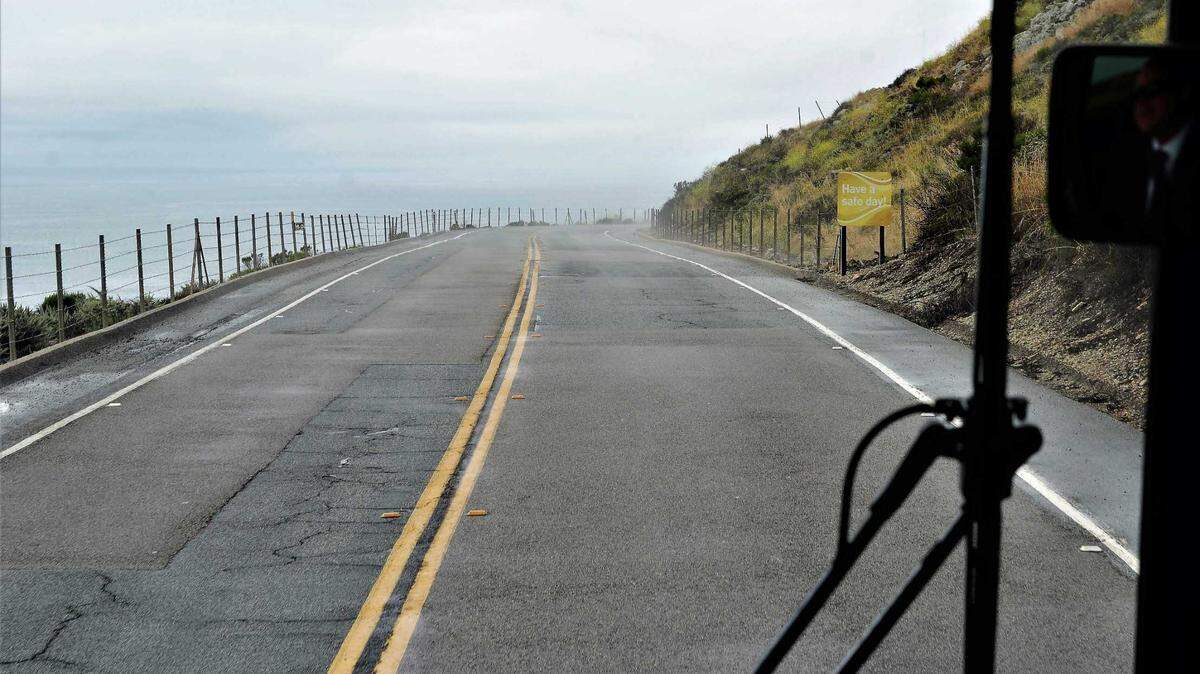 PG&E meteorologist John Lindsey took this photo a few years ago on the tour bus on the Diablo Canyon Power Plant access road on a drizzly day.
