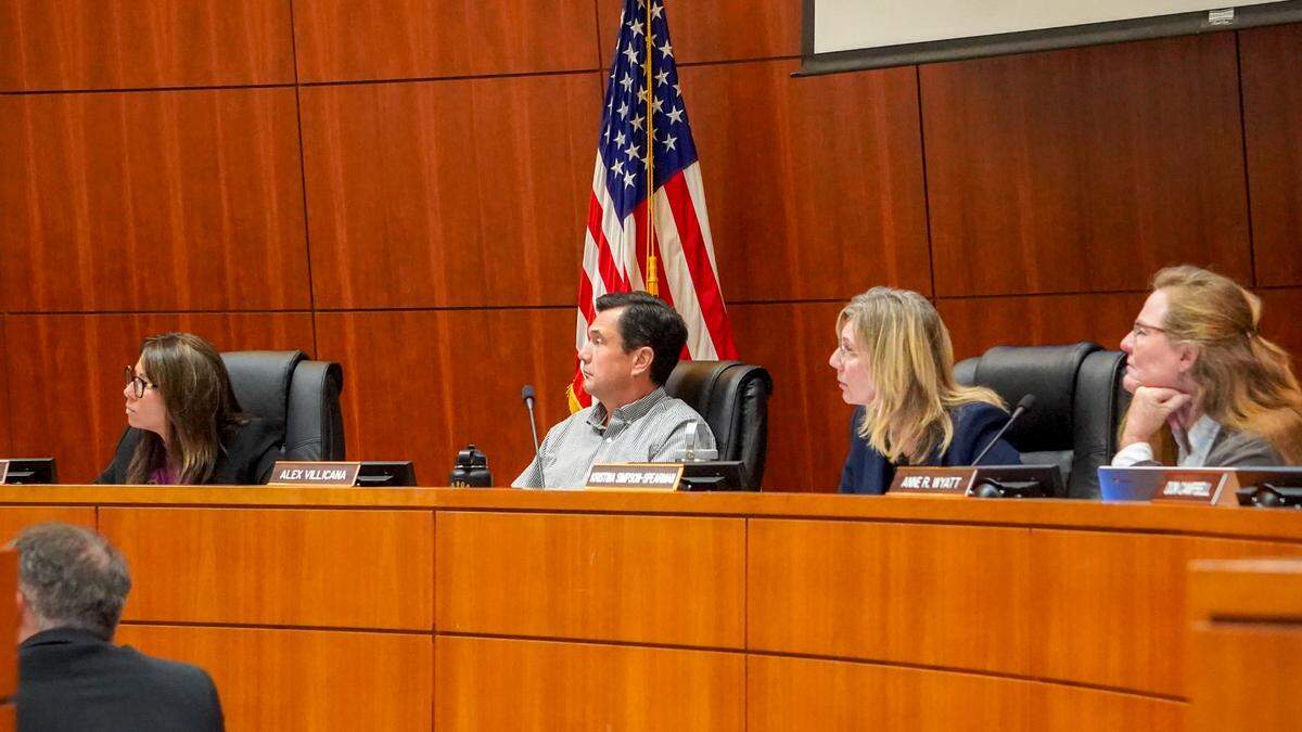 The San Luis Obispo County Planning Commission listens to public feedback during the final Dana Reserve hearing Oct 24, 2023. The Planning Commission voted 4-1 to recommend the project to the Board of Supervisors for approval, with a few changes.