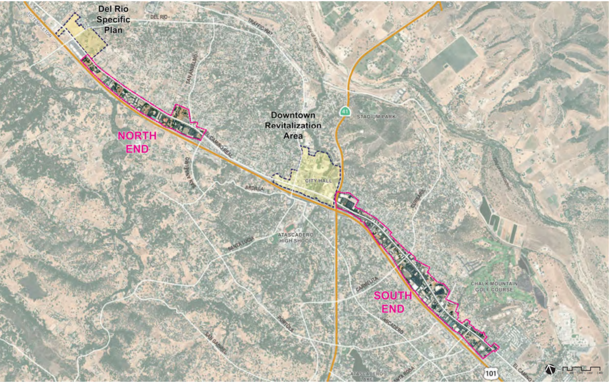 The El Camino Real Corridor plan focuses on developing the north and south ends of the road.