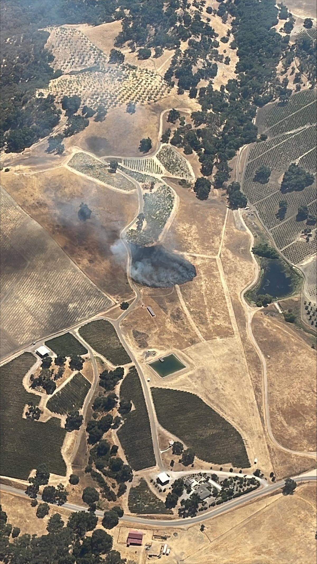 Firefighters responded to a vegetation fire at the 8800 block of Chimney Rock Road on Aug. 30, 2024.