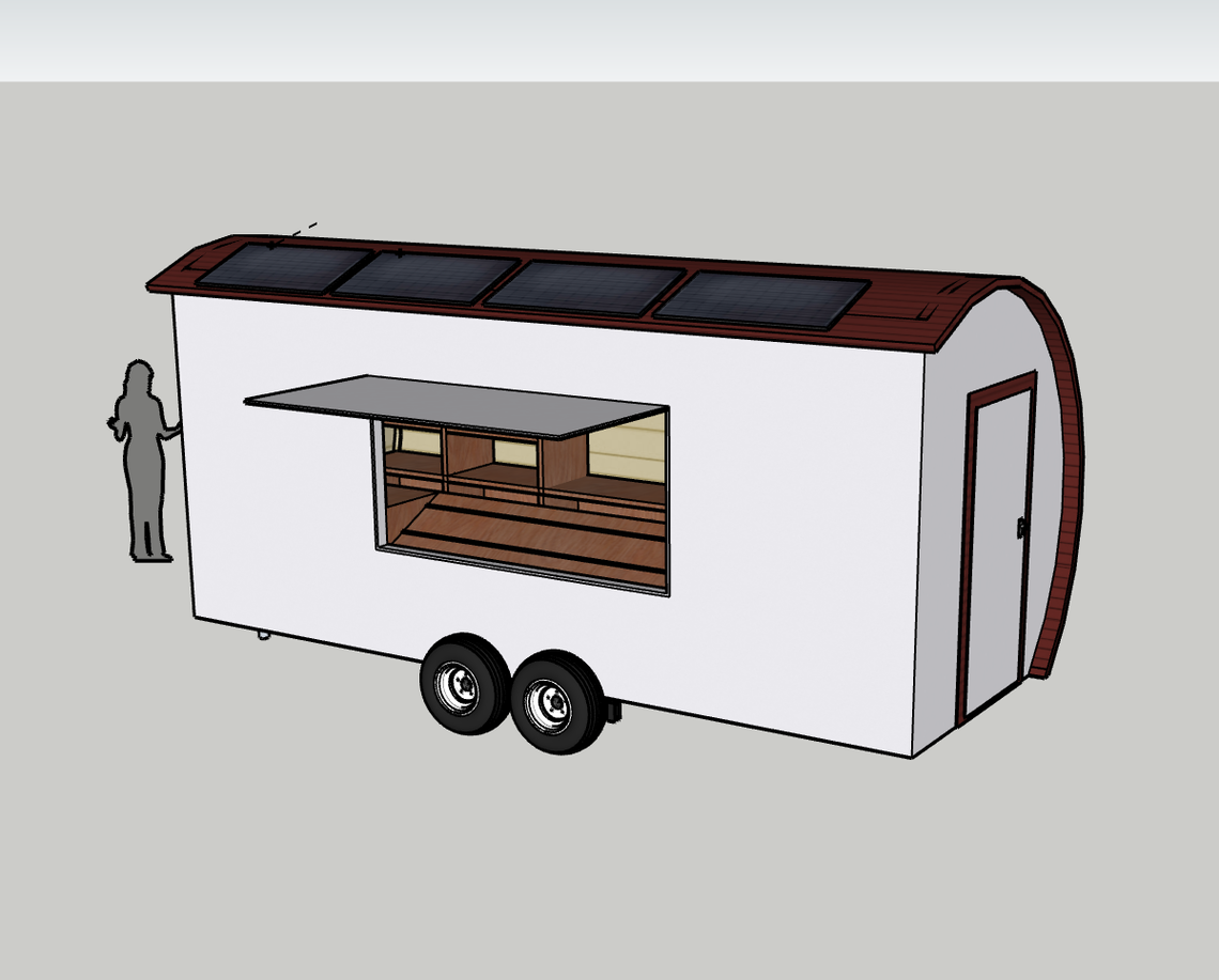 Rendering of the new custom-built trailer for the Monarch Butterfly Grove.