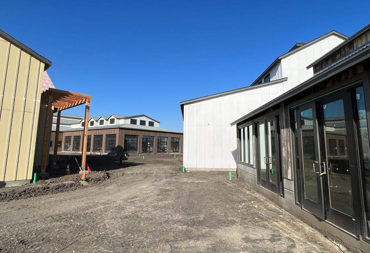 Construction is proceeding at the SLO Ranch Farms and Marketplace at the San Luis Ranch housing development in San Luis Obispo. It will feature an ice cream shop, a brewery, a coffeehouse and other tenants and is set for a 2024 opening.