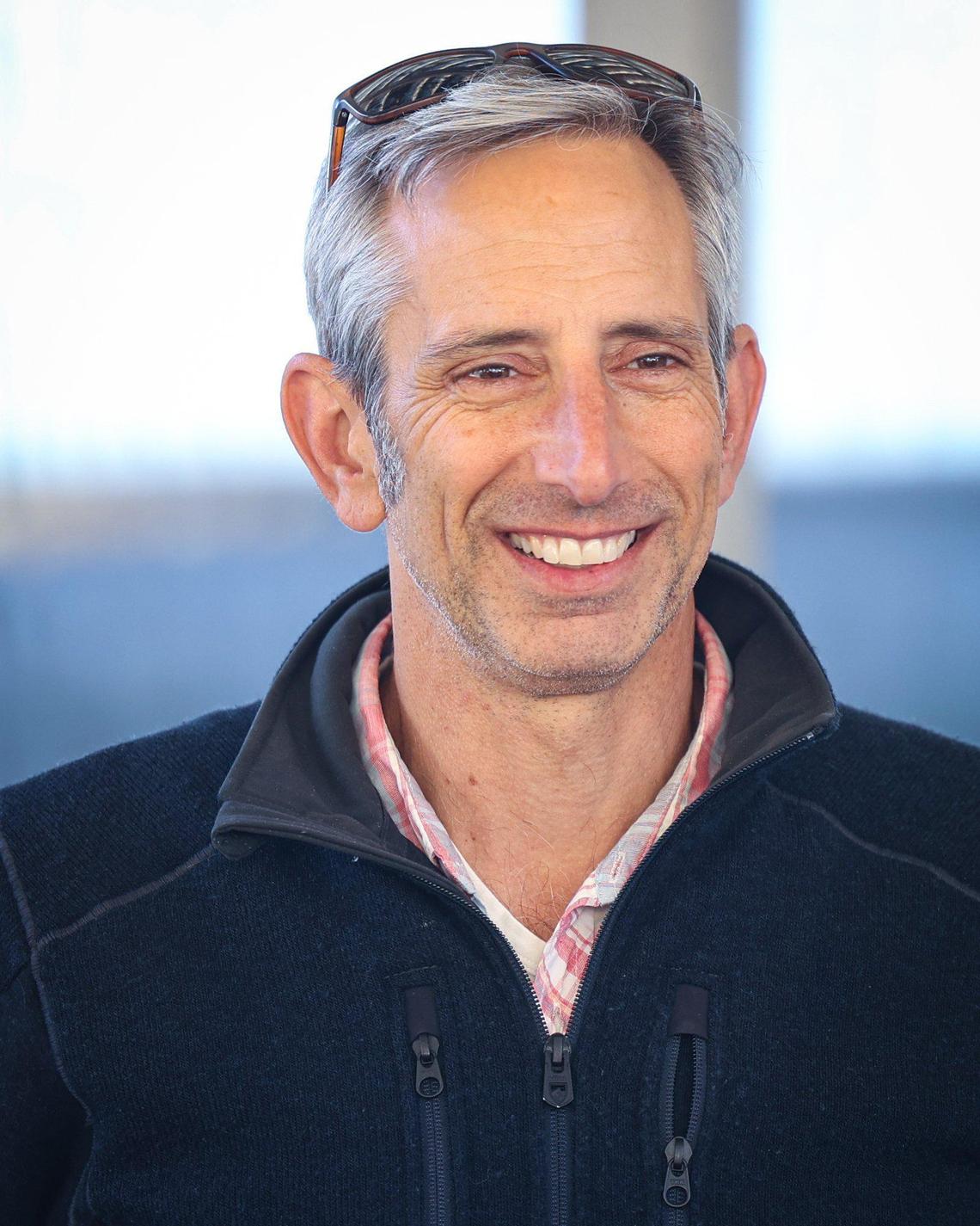 Benjamin Ruttenberg, chief science officer for the Harmony Coast Aquaculture Institute, led a group of Cal Poly science students on a tour of the former abalone farm north of Cayucos on Feb. 6, 2023.