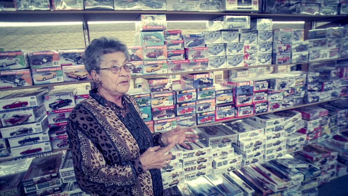 Beth Law, owner of Laws Hobby Center, talks about competition from the big box store, Michaels opening at the Marigold Center on Nov. 25, 1998.