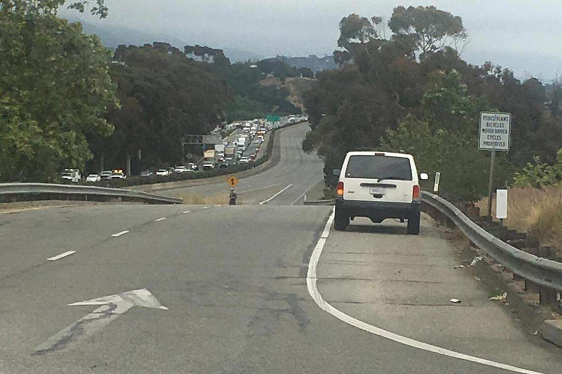 The CHP closed Highway 101 near Turnpike Road Tuesday afternoon due to a law enforcement response in the area.