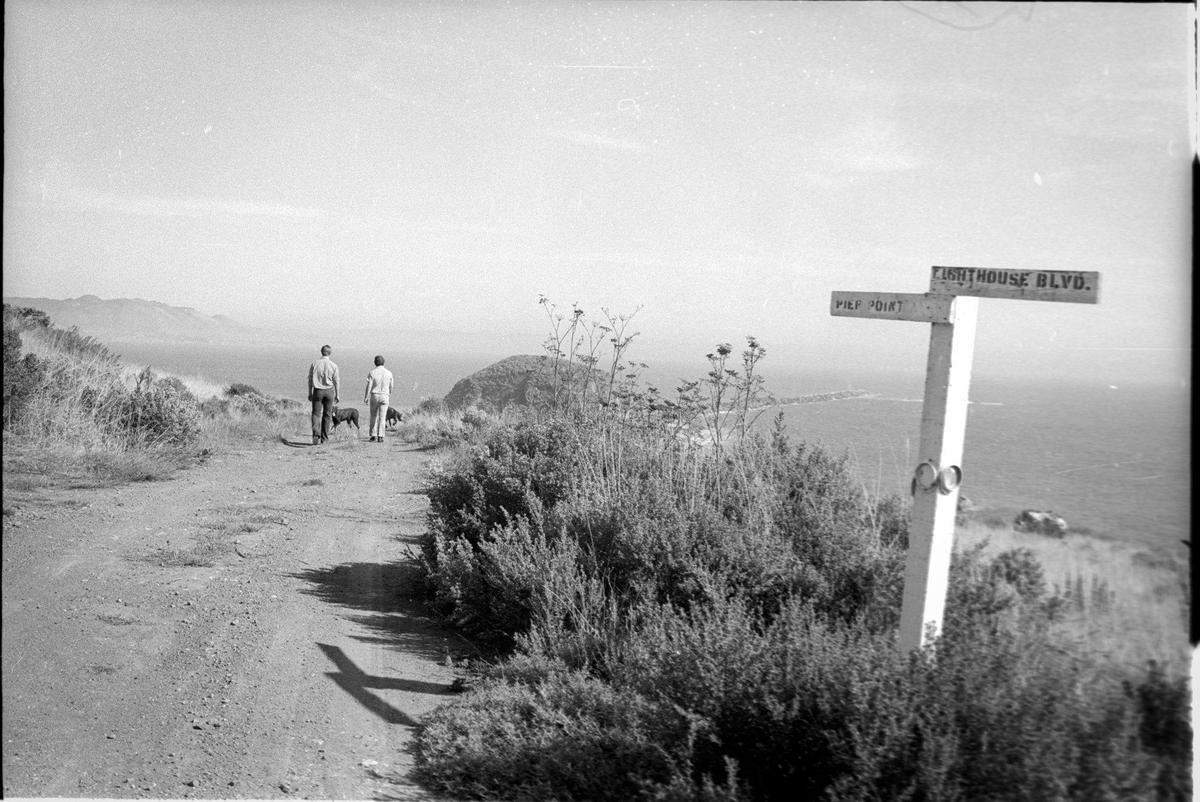 The dirt road from the lighthouse leads down to an infrequently used pier, protected from the surge by Whaler Island. The Coast Guard was winding down manned operations at the Point San Luis Light House when the Telegram-Tribune reporter and photographer visited Oct 18, 1973. Automated operation was slated for summer of next year.