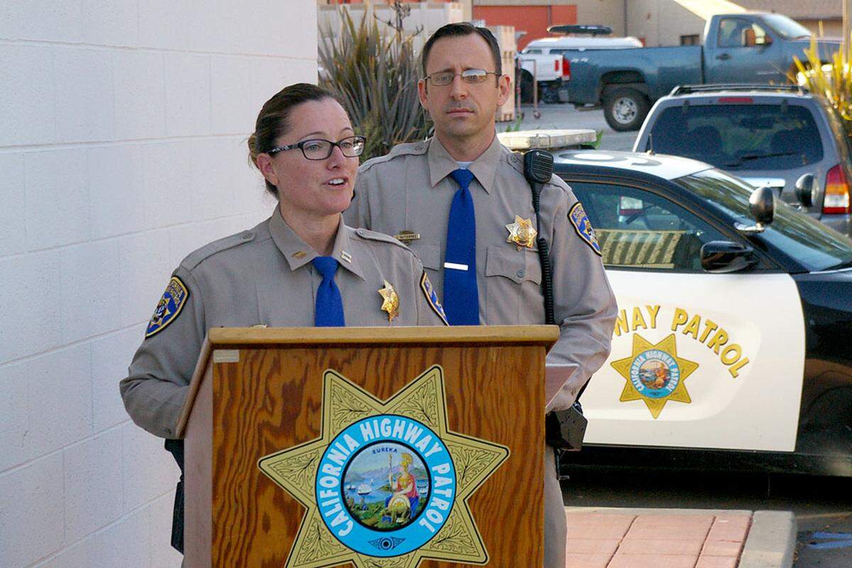 CHP Capt. Cindy Pontes provides an update Thursday on an Oct. 25, 2019, collision on Highway 154 that killed a Solvang woman and her two young children. She revealed that the CHP believes John Roderick Dungan of Santa Barbara deliberately veered into oncoming traffic with the intention of colliding with another vehicle.