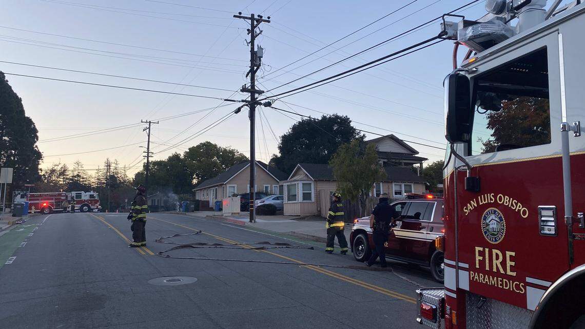 Balloon leads to downed power lines, road closure in San Luis Obispo
