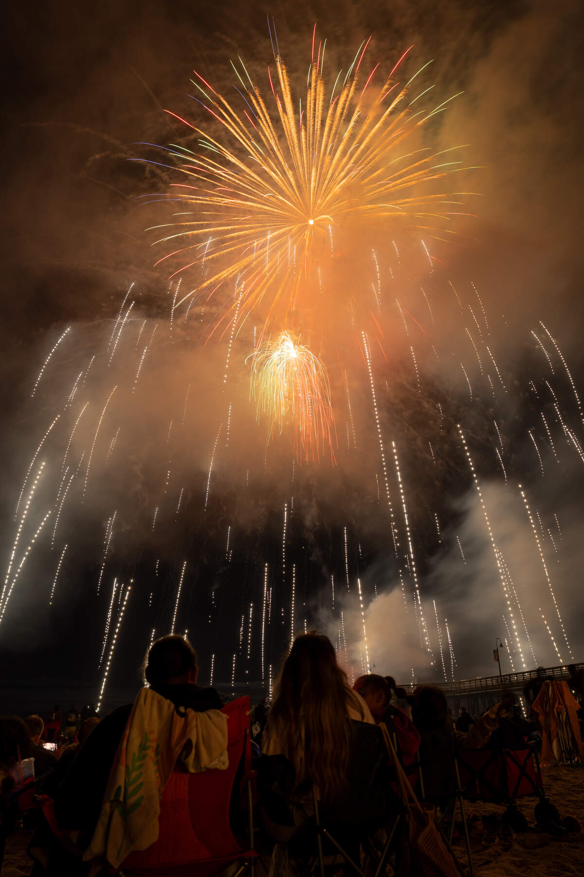 Thousands of visitors flocked to Pismo Beach for Fourth of July celebrations and fireworks the evening of July 4, 2026.