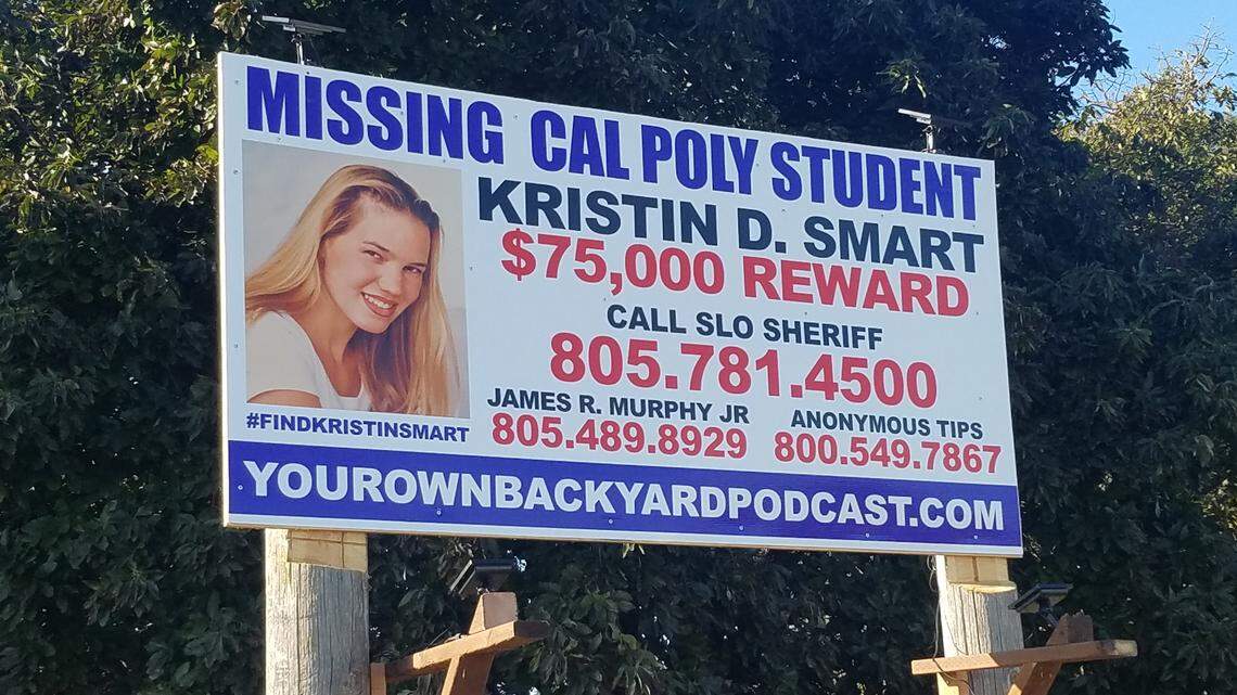 Oceano resident Scott Millar posted a new Kristin Smart billboard at the corner of Highway 1 and Halcyon Road earlier this year.