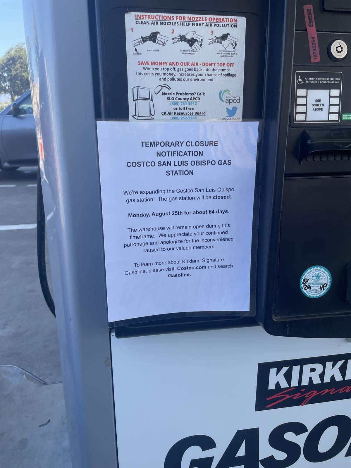 Costco is temporarily closing its San Luis Obispo gas station as it expands with more fuel pumps and parking. The closure is expected to last more than two months.