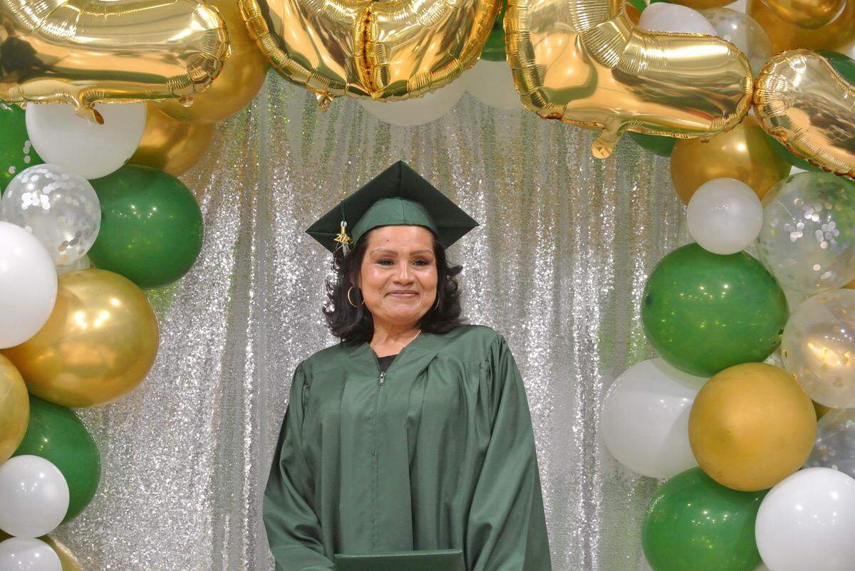 Lourdes Gurrola graduated with her high school diploma on June 3, 2025. She was one of 37 who graduated from the Templeton Adult School.