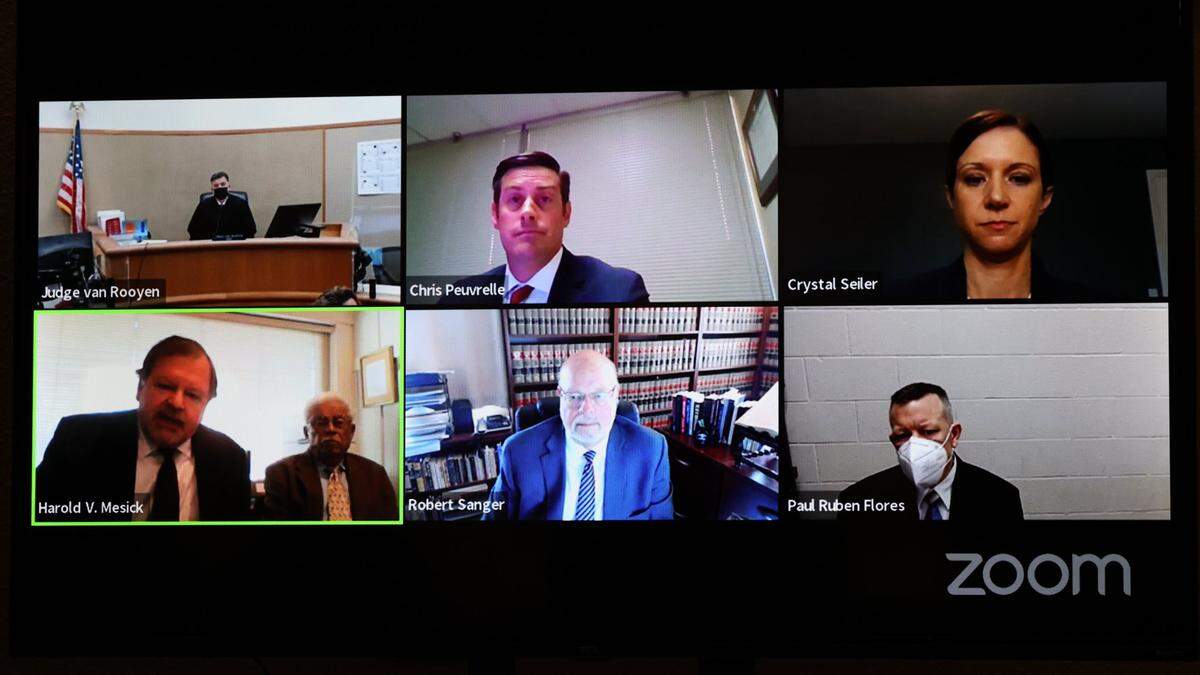 Lawyers for Paul Flores and the District Attorney’s Office argue their cases in the change-of-venue motion for Paul and Ruben Flores on Wednesday, March 30, 2022.