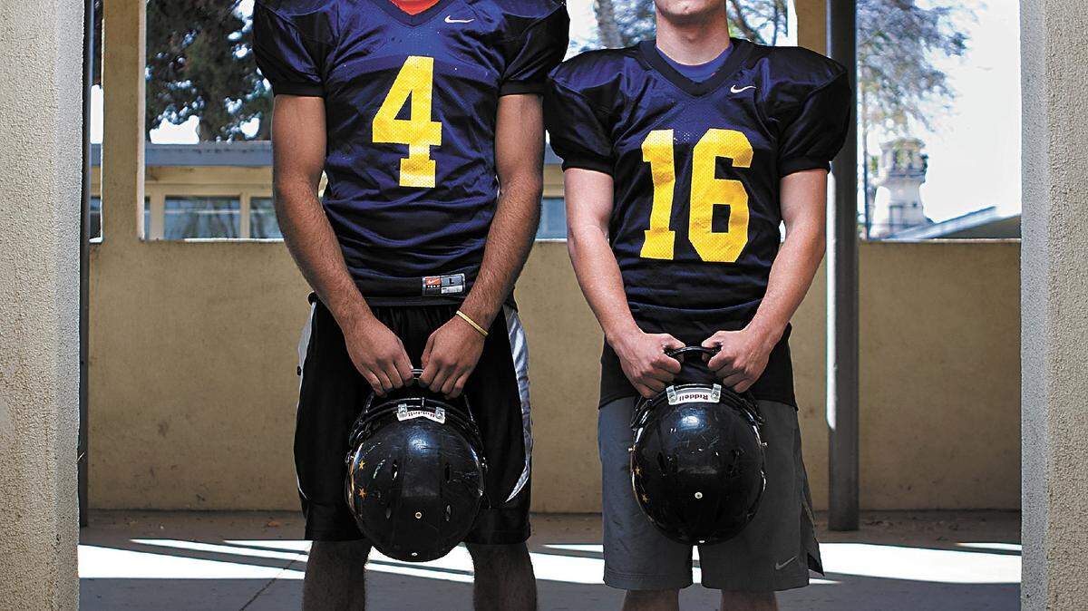 Arroyo Grande High’s Seth Jacobs, left, and Garrett Owens helped the Eagles win the CIF-Southern Section Western Division championship and were named The Tribune’s County Co-Players of the Year.