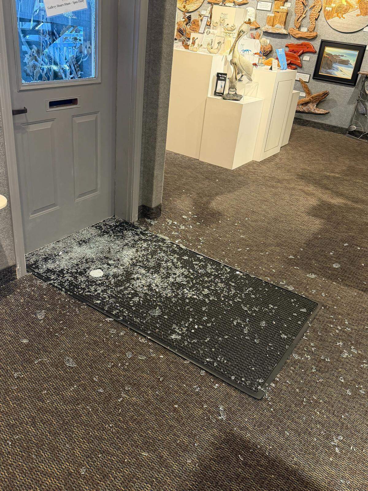 A thief broke into Cambria’s Artifacts Gallery on Wednesday, May 27, 2026, before stealing about $10,000 worth of art jewelry, according to store manager Shelley Woeste.