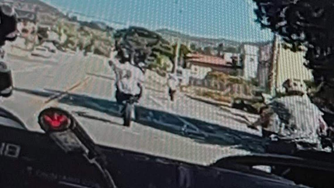 The California Highway Patrol is searching for a man who led officers on a high-speed chase through San Luis Obispo County on April 19, 2026.