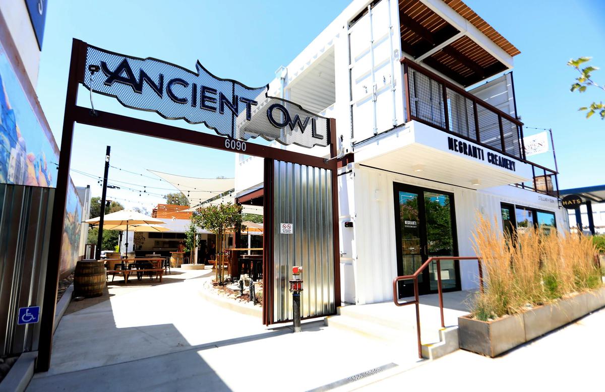 Ancient Owl Beer Garden and Bottle Shoppe is located in the development built from shipping containers on El Camino Real across from The Carlton in Atascadero. It shares the space with Negranti Creamery and Stellar + S.U.N. Hat Company.