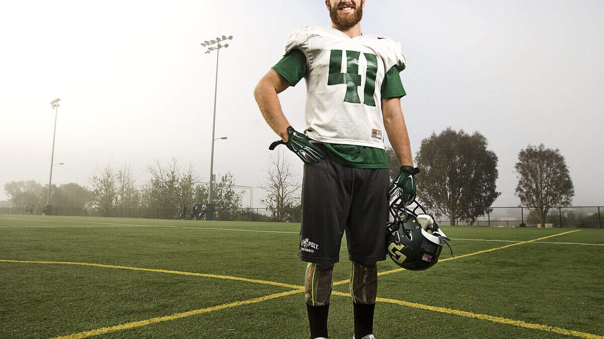 Cal Poly senior middle linebacker Nick Dzubnar is the FCS leader in tackles with 13.8 per game and is on pace to break former Buck Buchanan Award winner Kyle Shotwell’s school record of 158 set in 2005.
