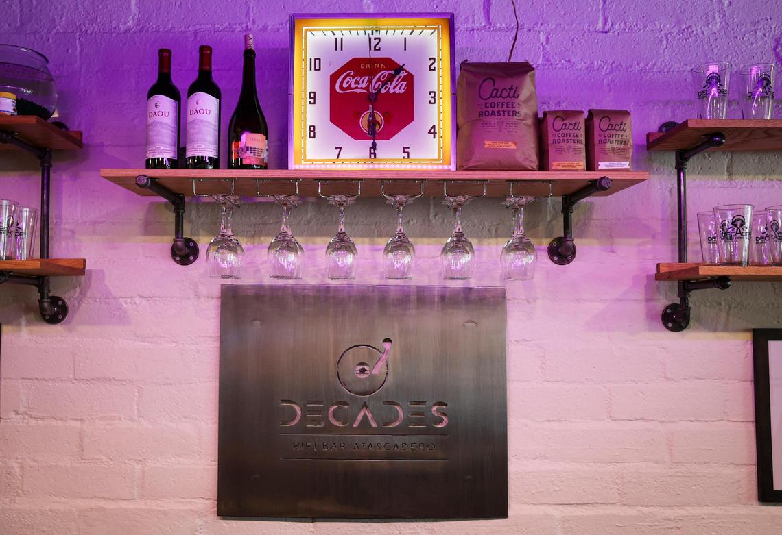 Coffee earlier in the day and local beer and wine will be served at Decades HiFi Lounge on Traffic Way in Atascadero, seen here on May 27, 2025.