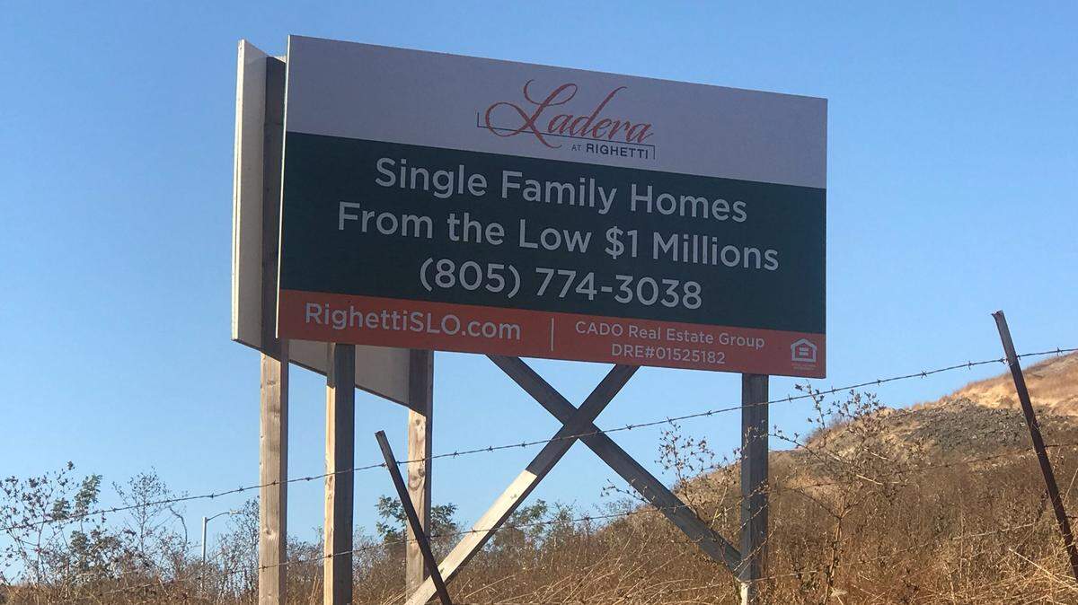 Small billboards advertise