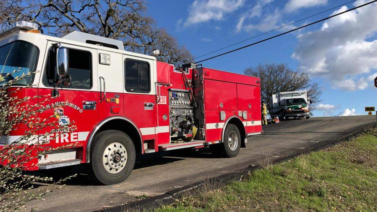 Agencies respond to a crash on Highway 46 near Paso Robles on Jan. 17, 2023.