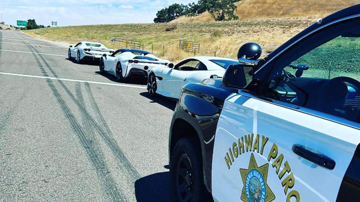Three high-end vehicles were among those stopped in the Santa Ynez Valley on Wednesday, Aug. 16, 2023, due to excessive speed.