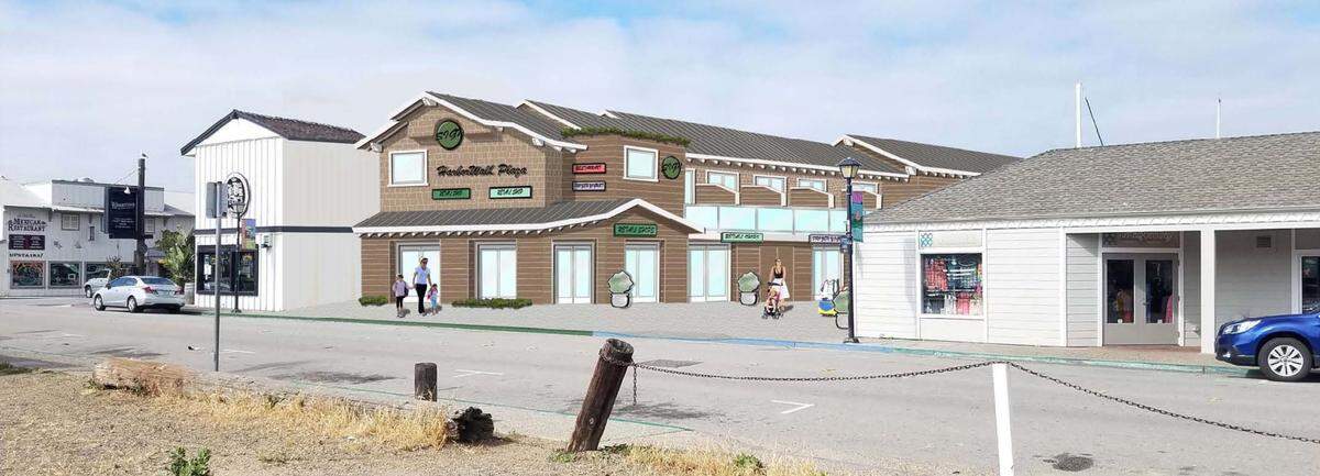 A mockup of the proposed replacement for the Off the Hook building at 833 Embarcadero in Morro Bay.