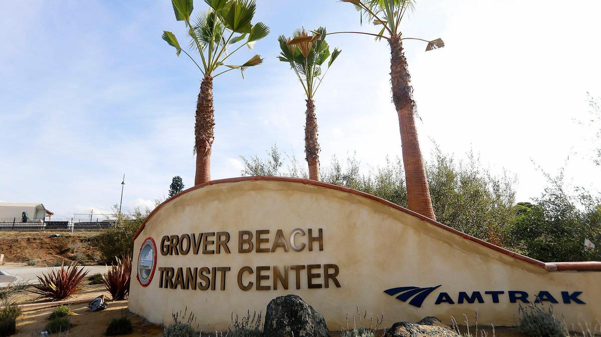 The parking lot for the Grover Beach Amtrak train station has been improved. New signage has been added.