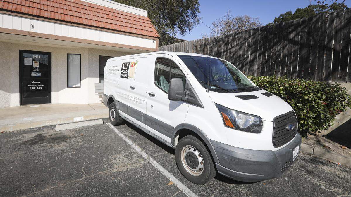 The ALF Food Pantry in Atascadero plans to move to a larger location on El Camino Real this summer. The nonprofit uses the van to transport fresh grociers, seen here on Feb. 4, 2026.