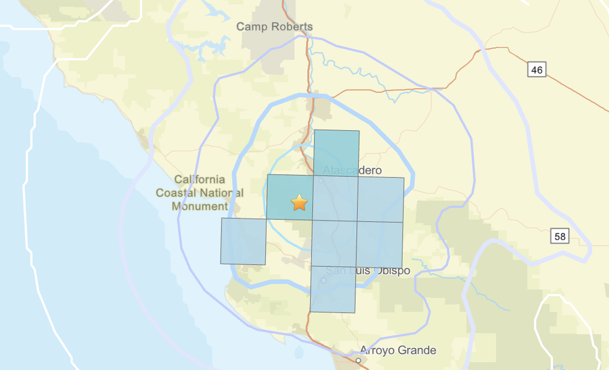 A 3.7-magnitude earthquake jolted San Luis Obispo County on Saturday, Sept. 13, 2025. It was located four miles from Atascadero.