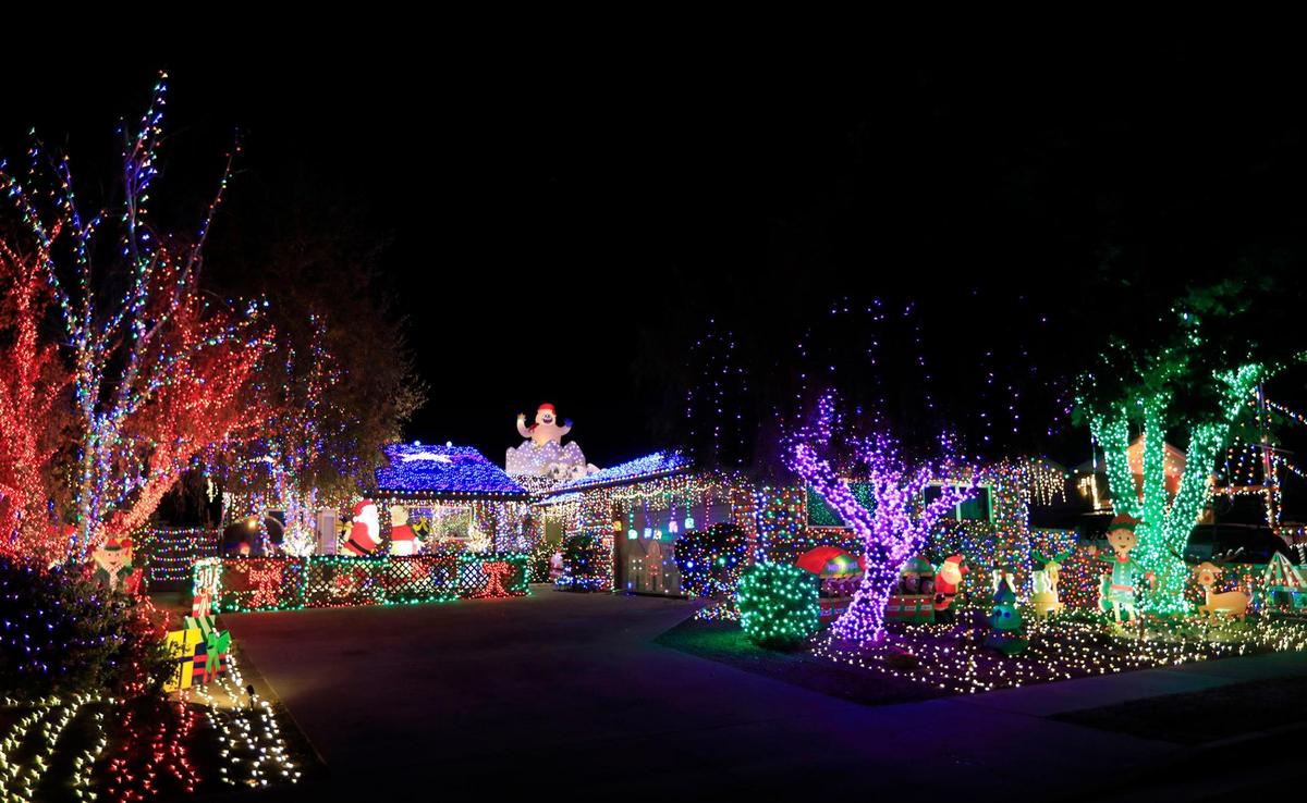One of the most stunning holiday-decorated homes, that is not on the San Luis Obispo city map, is Marty Henderson’s home at 1619 Pereira Dr., San Luis Obispo. A yearly local favorite.
