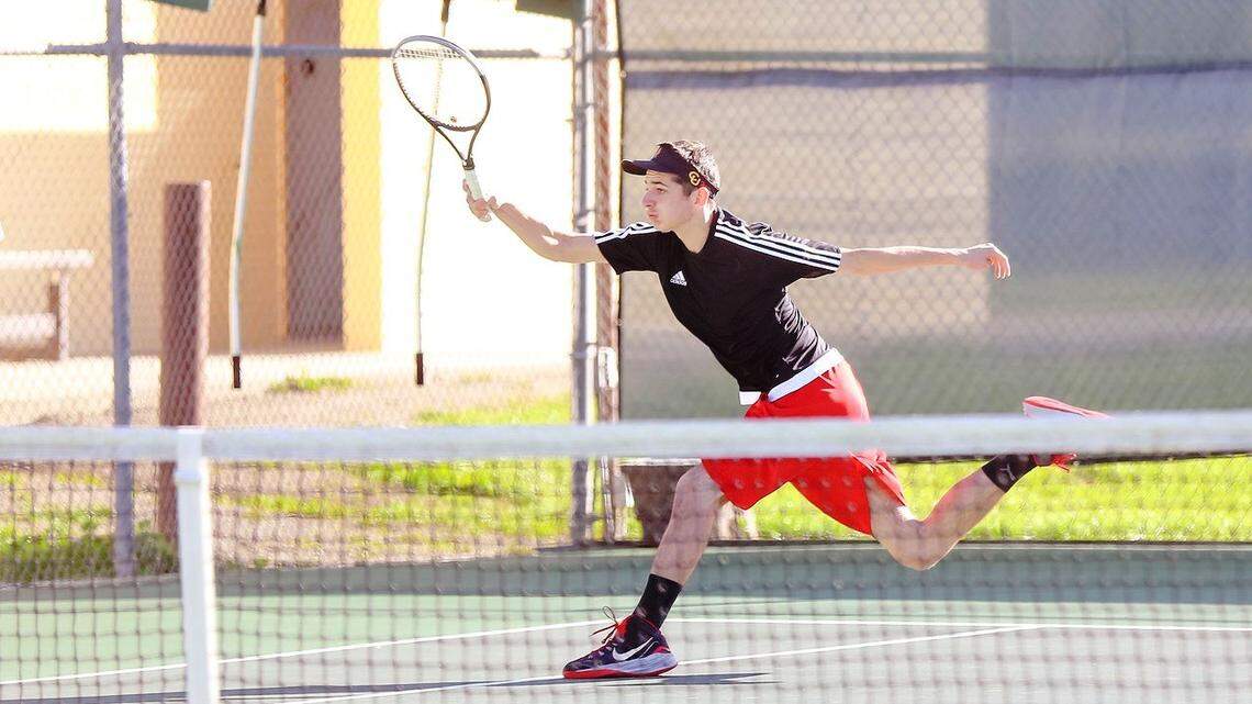 Coast boys tennis team plays Santa Maria even in sets, 9-9