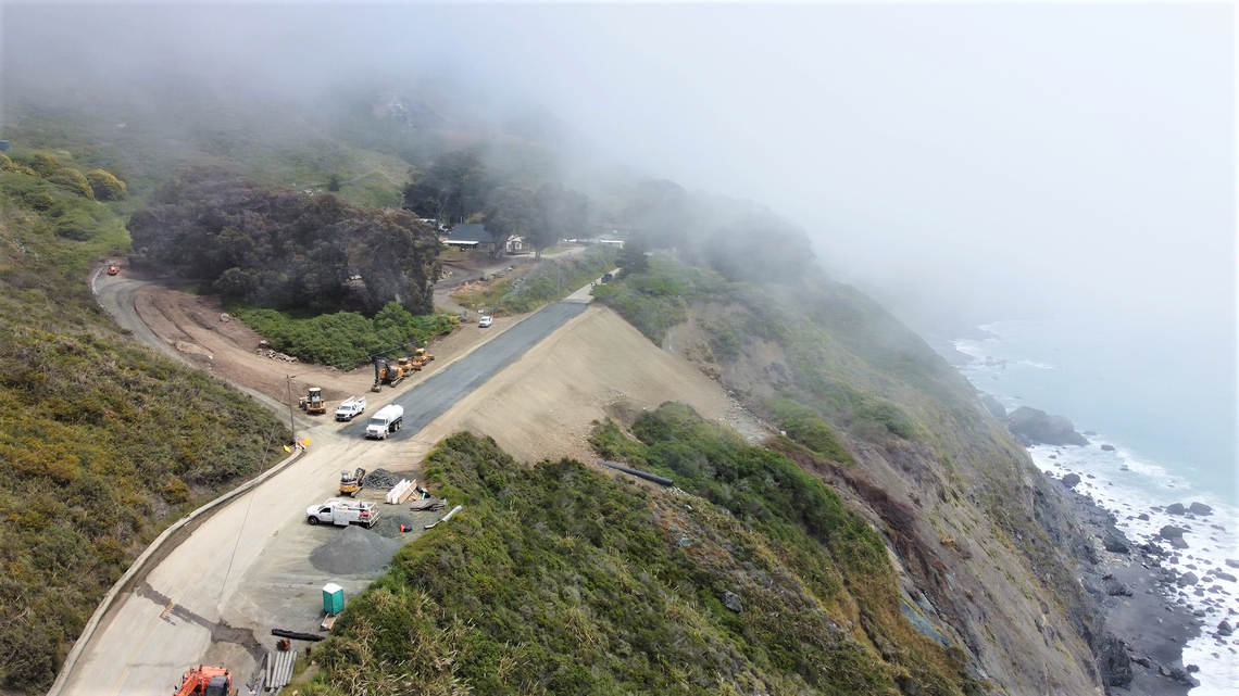Highway 1 is seen at Gilbert’s Slide near Big Sur on Wednesday, May 18, 2023.