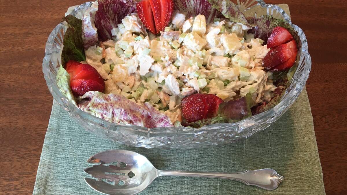 An elegant chicken salad to grace your table.