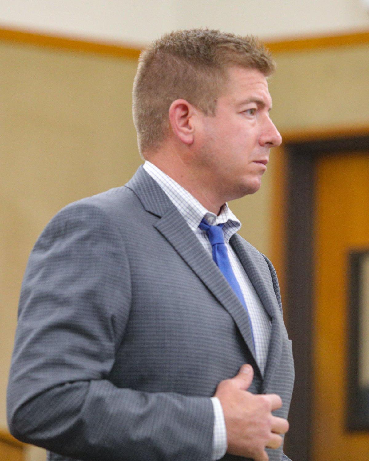 Jason Dufurrena is the defense attorney for Carlo Fuentes Flores, in court for a preliminary hearing on Sept. 9, 2020.