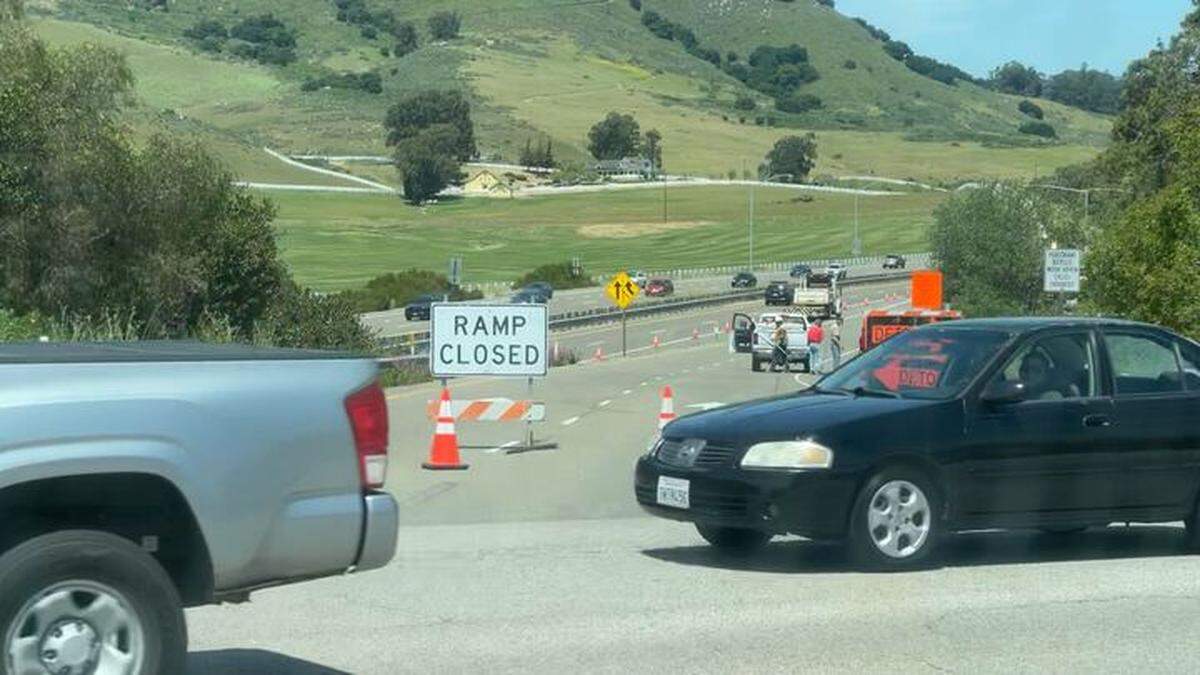 Traffic into San Luis Obispo is being impacted by the Caltrans vegetation work on the southbound side of Highway 101 on the Cuesta Grade and the closure of the northbound Highway 101 on ramp to Madonna Road.